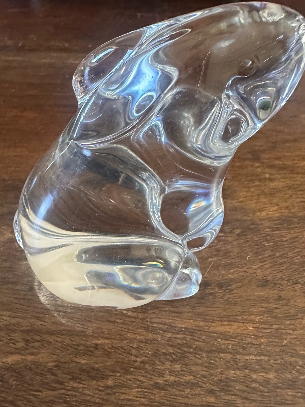 Baccarat Clear Crystal Bunny Sculpture
